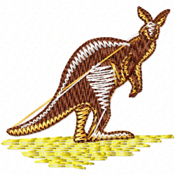 Kangaroo Embroidery Design 5